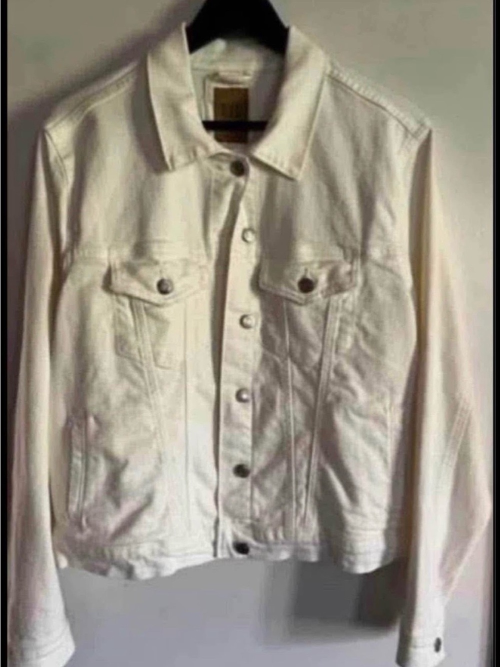 GAP White Denim Jacket with Button Front